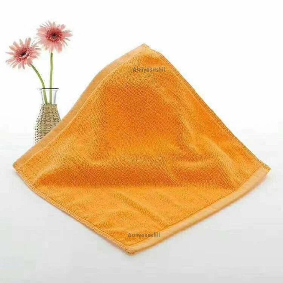 Handuk Sapu Tangan 30x30 Orange COTTON 100% Tebal Asriyasashii Termurah Terlaris