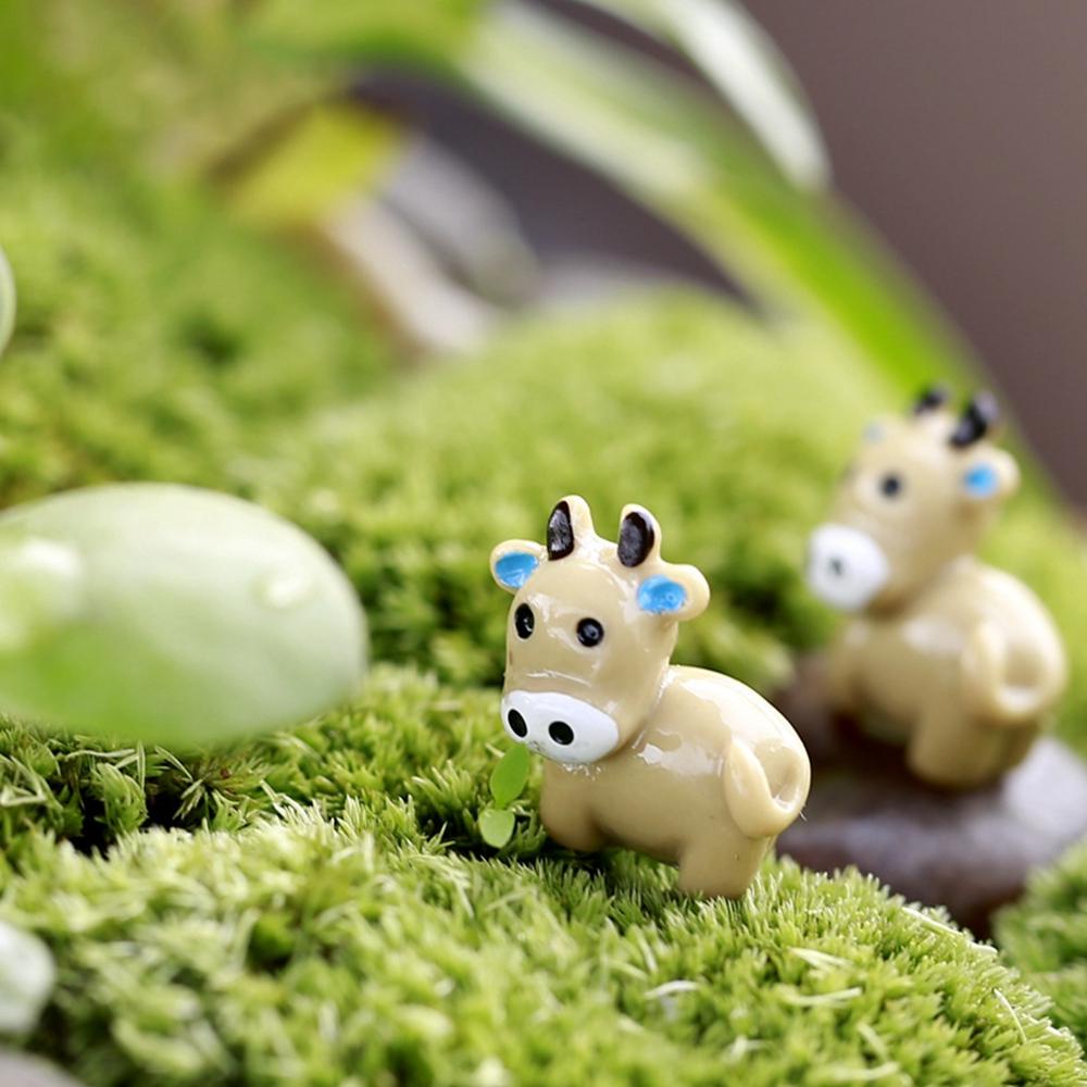 Nickolas1 Patung Kawaii 10pcs Hewan Dekorasi Rumah Sapi DIY Aksesoris Fairy Garden