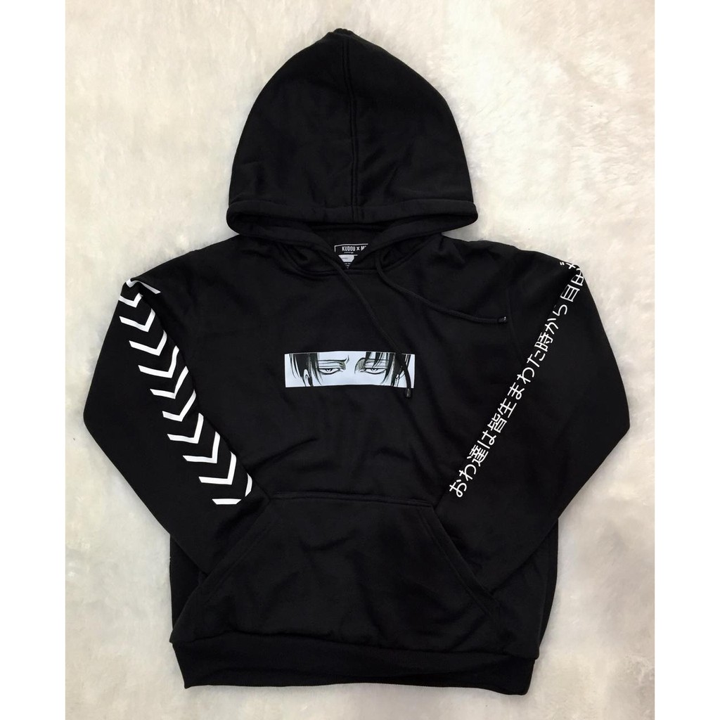 Hoodie Levi kanji Attack On Titan Anime SNK