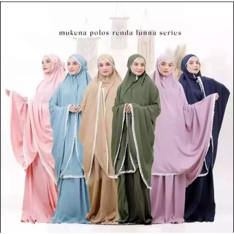 mukena polos rendah dewasa/mukena polos traveling gratis tas cantik mudah di bawa kemana aja
