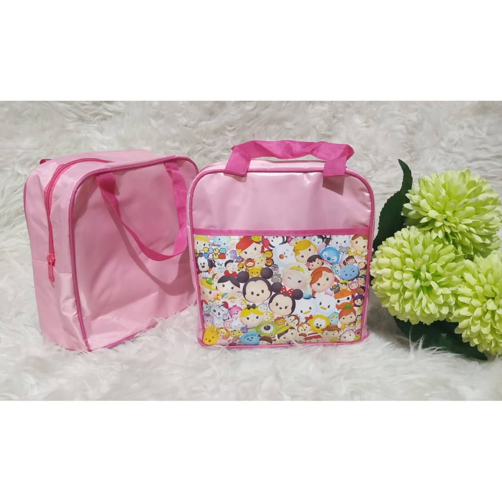 TAS TKD ECER Souvenir Ulang tahun anak Goodie Bag ultah Goody Karakter-Tsum pink