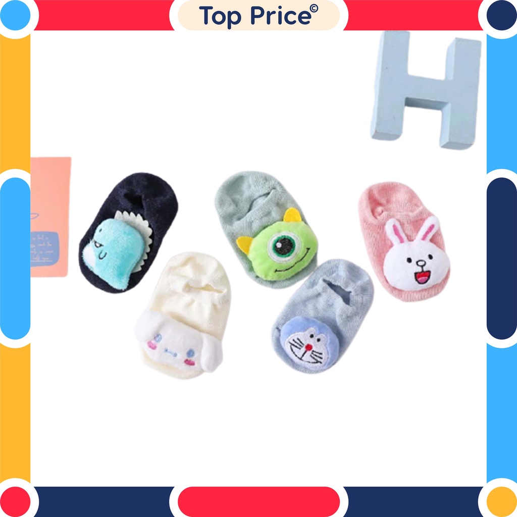 Topprice (2) COD Kaos Kaki Boneka Anak Bayi 3D Lucu Karakter Kaoskaki Motif Unik Socks Kids BB09