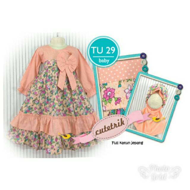 CUTETRIK TUBAN GAMIS BAYI GAMIS ANAK 1-3 TAHUN KATUN JEPANG TU-29