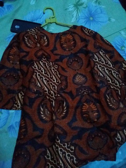 Centini (t) Blouse Lonceng Sogan Batik Ethnic Seragam Kerja Kantor Wanita Motif