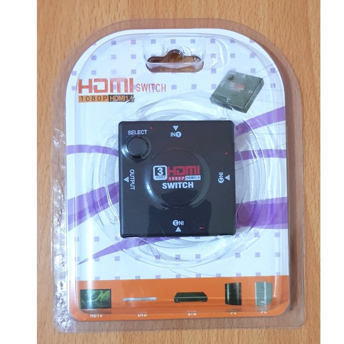 HDMI SWITCH 3 PORT MODEL KOTAK (3 INPUT 1 OUTPUT) / HDMI SWITCHER