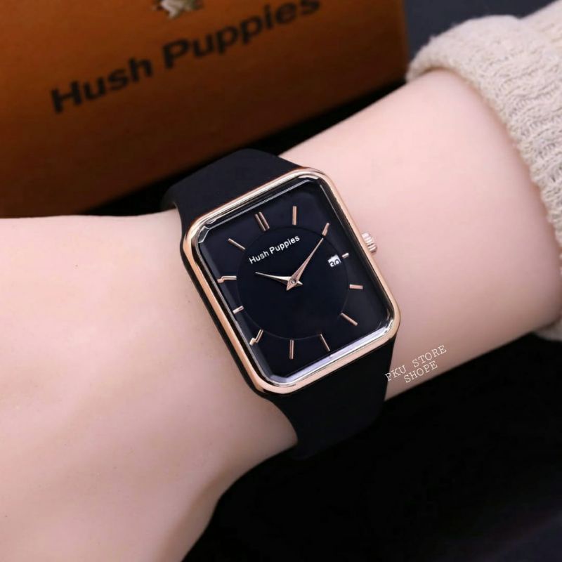 (PROMO☑️) JAM TANGAN WANITA | JAM TANGAN WANITA TERBARU | JAM TANGAN WANITA HUSS PUPPIES TERMURAH STRAP RUBBER | JAM TANGAN WANITA KASUAL DAN SIMPLE | JAM TANGAN WANITA ANALOG TANGGAL AKTIF | JAM TANgN WANITA PERSEGI TALI KARET MURAH BAGUS DAN VIRAL