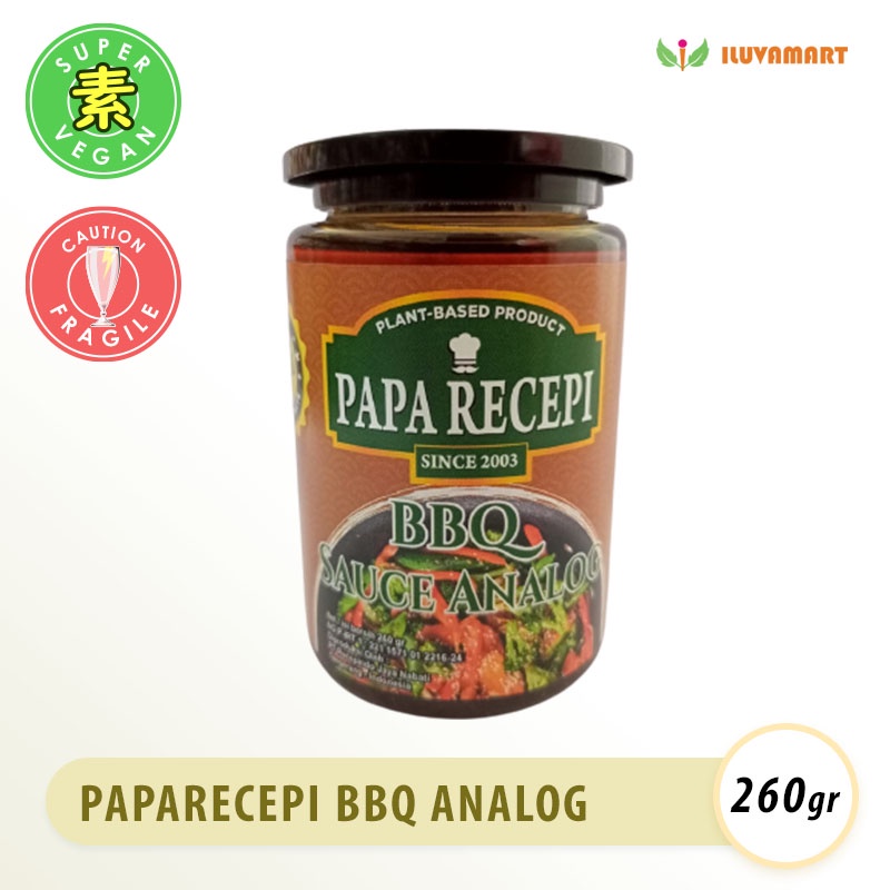 Papa Recepi BBQ SAUCE ANALOG 260gr Vegan Sa Cha Ciang Barbeque
