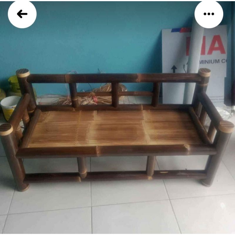 bangku panjang dari bambu hitam