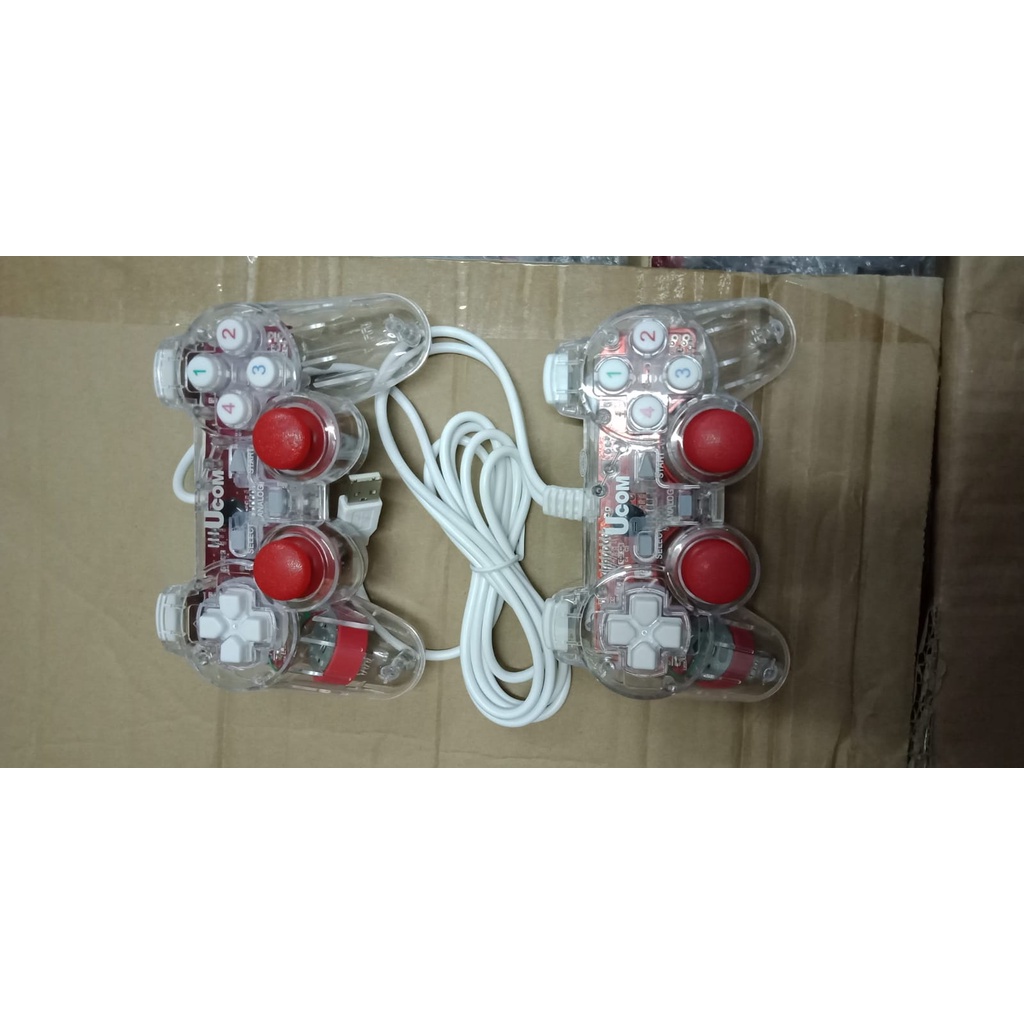stik pc double transparan lampu/stik laptop single pc/stik usb ucom