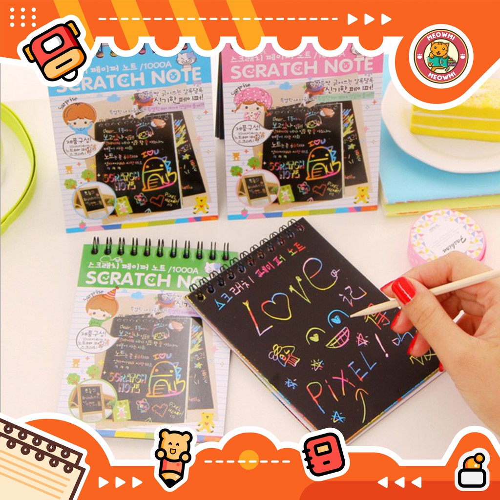 

Buku Magic Warna Colourful Scratch note kecil MB0041