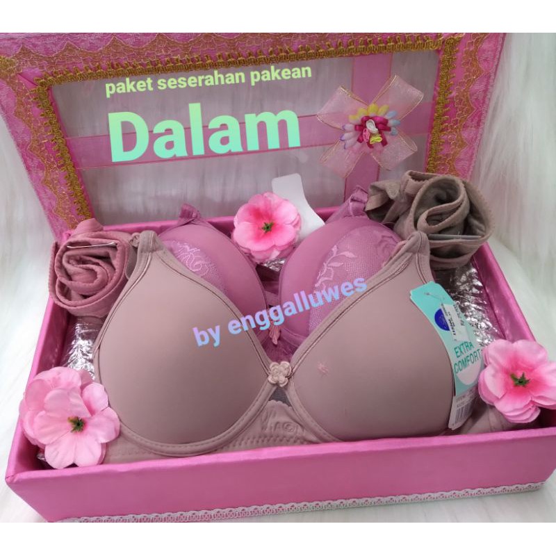PAKET SESERAHAN  DALEMAN FREE BOX/PAKET SESERAHAN PERNIKAHAN CD 2 BH 2/BOX HANTARAN WARNA BIRU