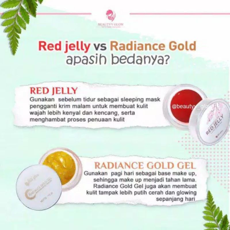 red jelly MS glow | radiance gold MS glow | jelly merah ms glow