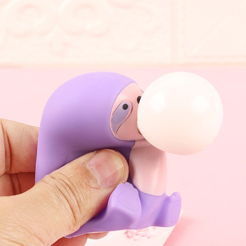 Mary Simulasi Melar Sloth Mainan Dekompresi Tepung Novelty Kantor Supply Anak Autistik Mini Tangan Squeeze Mainan