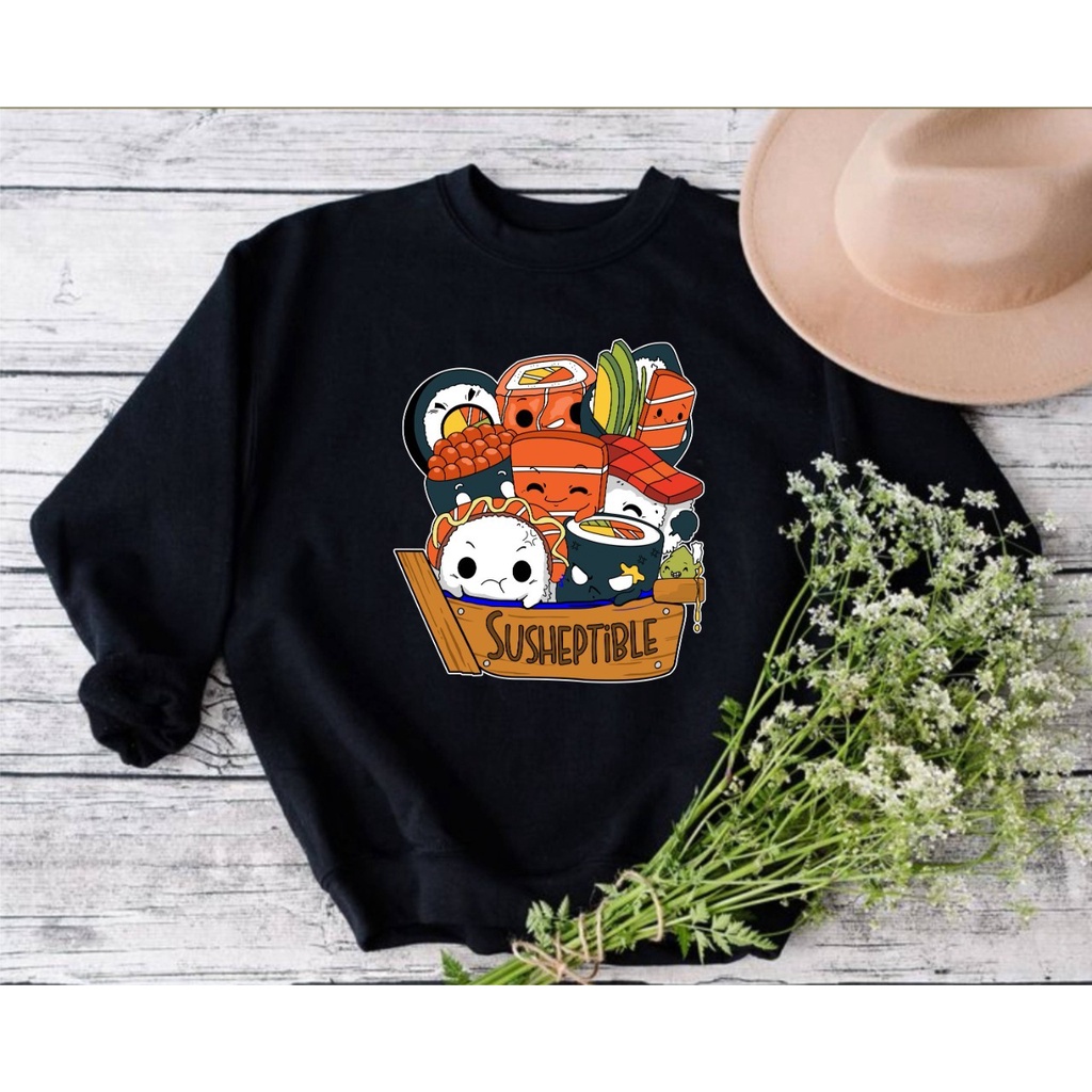 Promo Baju Atasan Wanita Terbaru SUSHEPTIBLE Crewneck Sweater Dewasa Perempuan