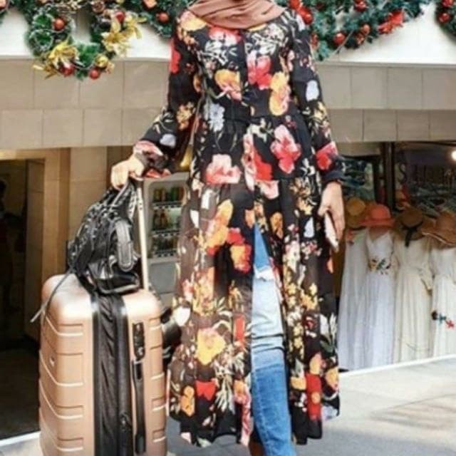 KUALITAS BERKELAS DRESS MAXI WANITA IMPORT ZARA DRESS PREMIUM KEMEJA OUTER FLORAL OUTER MURAH MERIAH