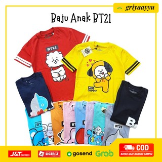 COD Tshirt Baju  Pakaian Kaos  Anak Perempuan BT21 BTS ARMY 