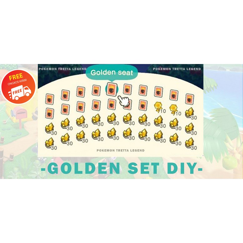 Golden Set DIY Lengkap BELLS NMT Animal Crossing