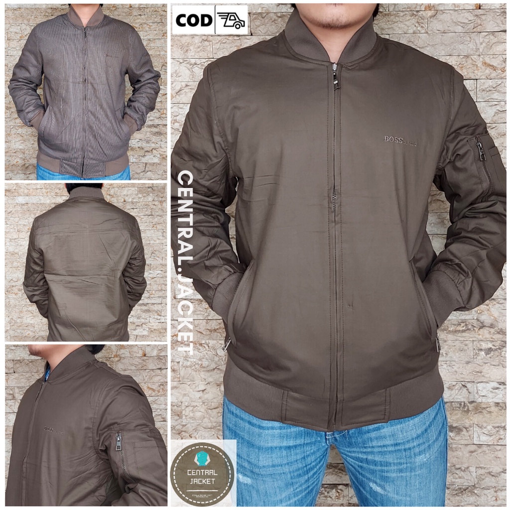 JAKET EBOSS CLASSIC BOLAK BALIK BOMBER - JAKET IMPORT BOMBER ORIGINAL 2in1