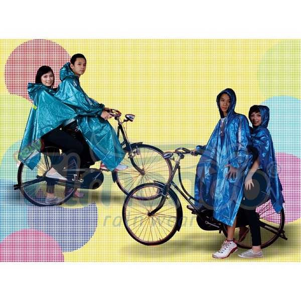 Elmondo Jas Hujan Poncho Lengan 2 in 1 Funtastic Kepala 2 (untuk boncengan)