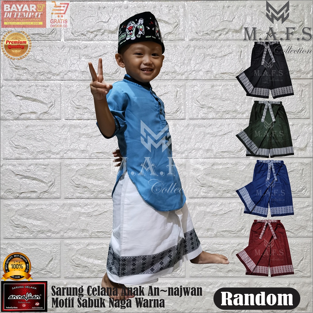 SARUNG CELANA ANAK LAKI - LAKI USIA 1-7 TAHUN MOTIF POLOS SABUK NAGA