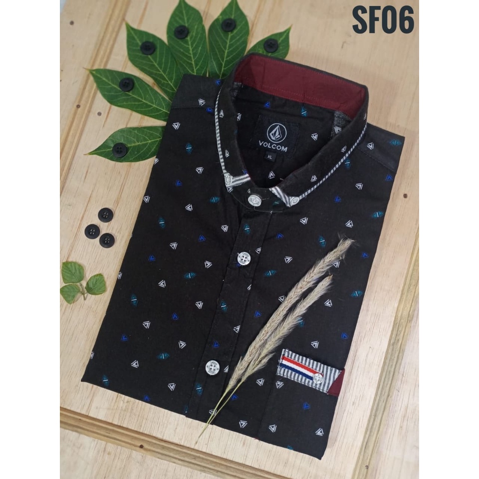 Kemeja Surfing Pria Lengan Pendek Motif Terbaru Variasi Di saku dan Leher Hem Pendek Cowok Distro Size M L XL Termurah