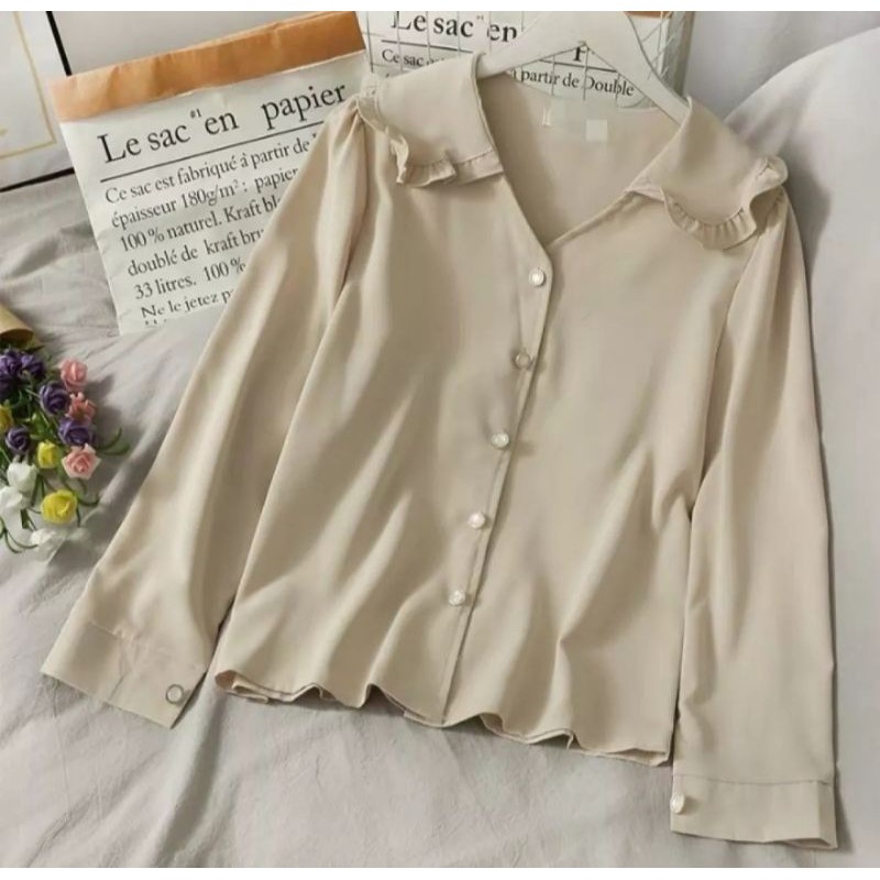 ALENA BLOUSE-atasan terbaru/atasan korea/moscrepe/terlaris