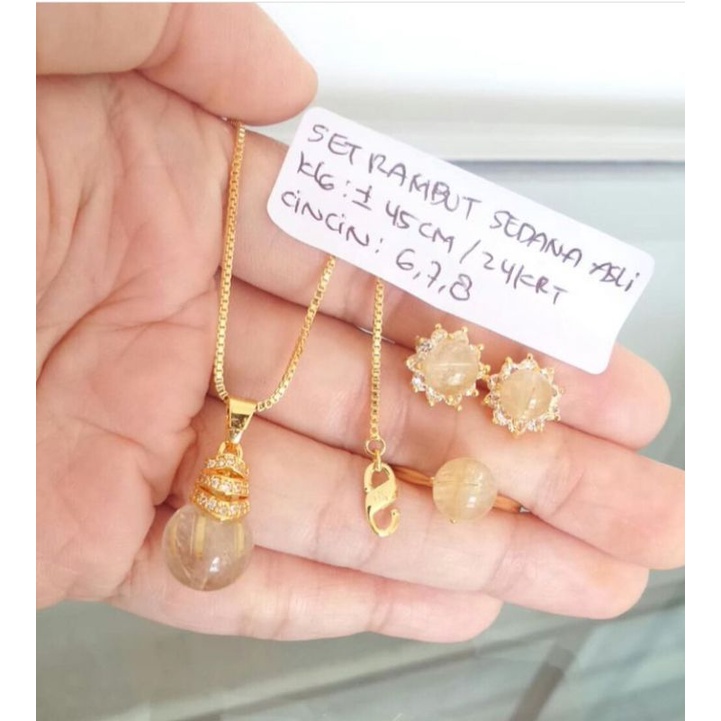 set perhiasan rambut sedana asli