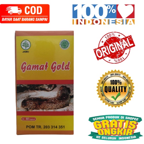 Kapsul Gamat Emas Gold Isi 60kps - GAMAT GOLD Gamat Kapsul (Jelly Gamat QNC Kapsul)