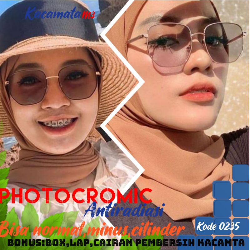 kacamata lensa photocromic antiradiasi boleh pilih yang blueray bisa normal minus plus cilinder tergantung permintaan sampai minus 5 cyl 2 harga masih sama tulis saja pesanan kaka di catatan saat order free box lap cairan pembersih kode 0235 size54-17-145