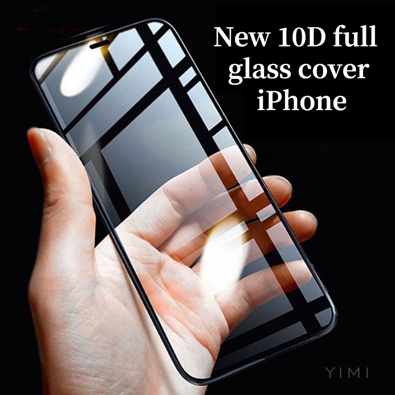 Pelindung Layar Tempered Glass 10d HD Shockproof Untuk iPhone 14 13 12 11 7 8 plus x xr xsmax 10DGH