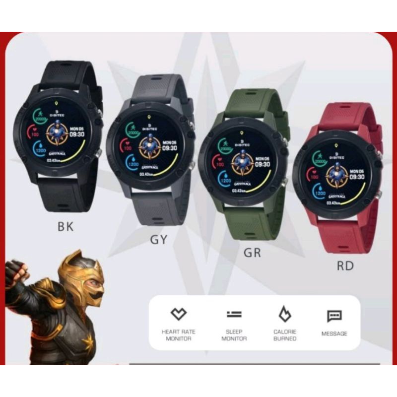 Jam Tangan Digitec Gatotkaca Smartwatch Spesial Edition Original