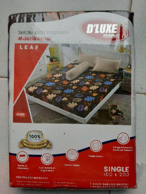 Sprei Single Kintakun Dluxe Flat 120x200cm/100x200cm T20cm 4kaki/3kaki Motif Minimalis Termurah
