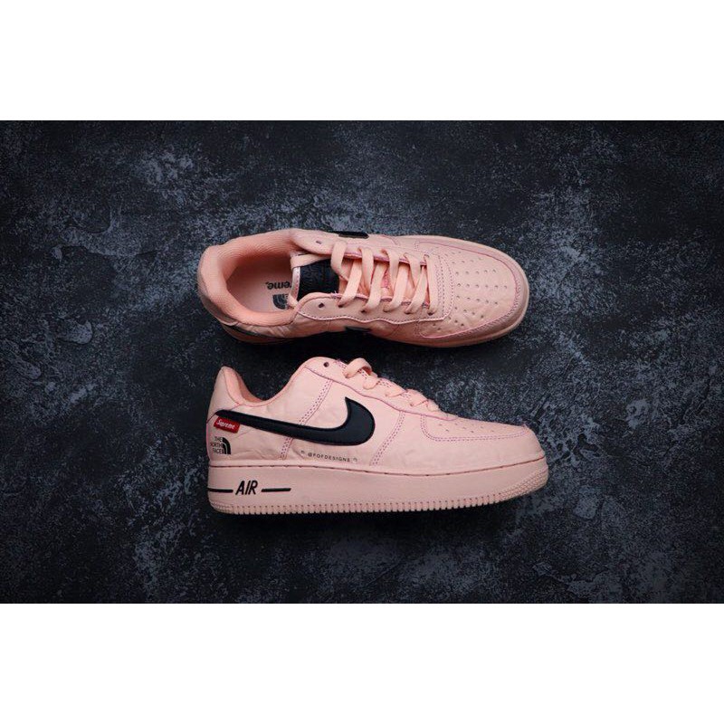 nike air force 1 supreme north face pink