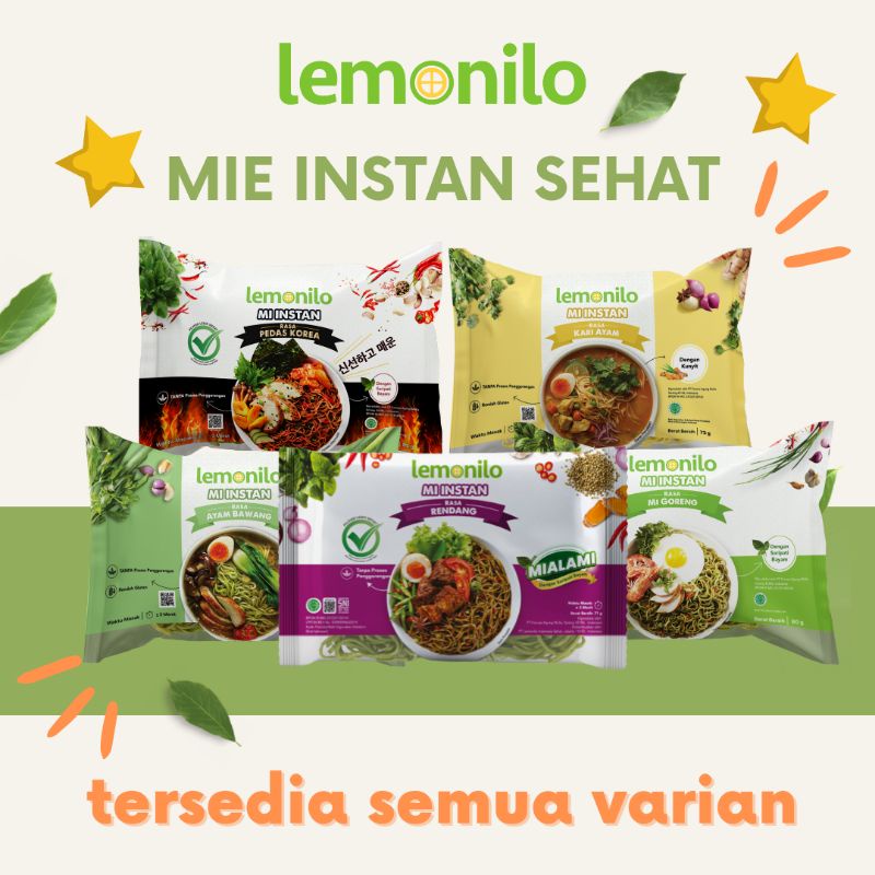 

Lemonilo 1 Karton Mix Mie Instan Sehat Goreng & Kuah All Varian