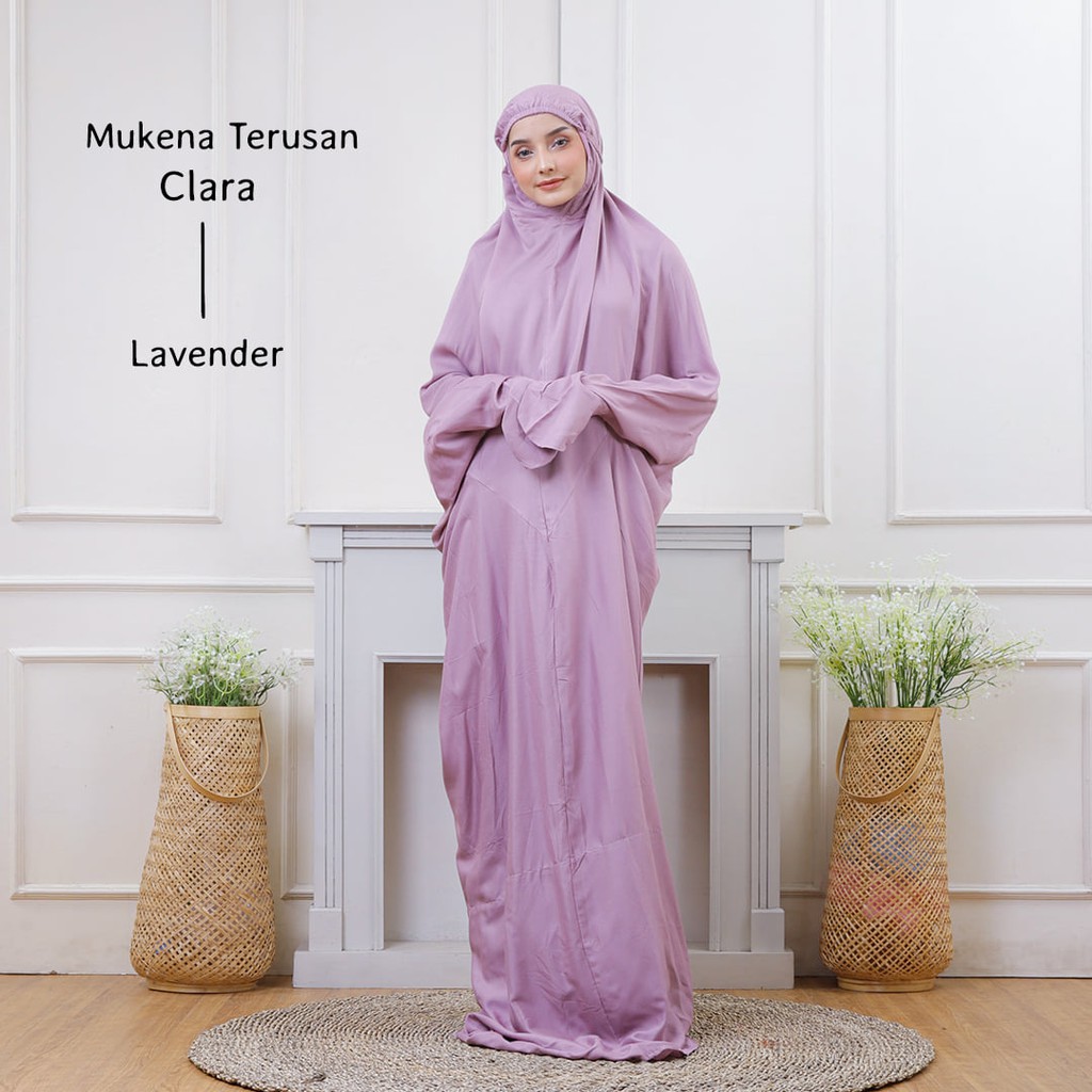 Mukena Dewasa Rayon Terusan Polos Clara