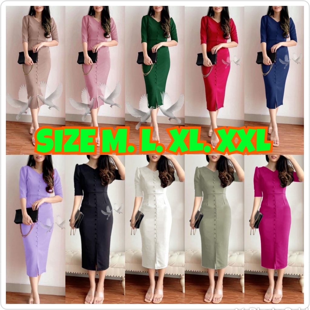 Mini dress Korea / DRESS SCUBA HANY DAHAYU / DRESS BODYCON SCUBA PREMIUM JUMBO / dress SIMPLE CASUAL