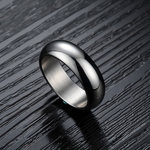 Hu Hu Hu Hu Hu Alat Bantu Pasang Kacamata♡ Cincin Bahan Titanium Steel Ukuran Us 6-10 6mm Untuk Pria Dan Wanita