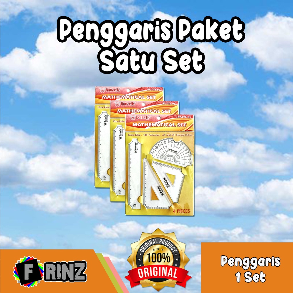 

ATK ~ Penggaris Satu Set / Busur / Segitiga