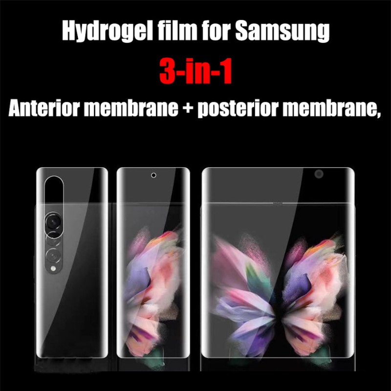 3 IN 1 Pelindung Layar TPU HD Ultra Tipis Untuk Samsung Galaxy Z Fold 4