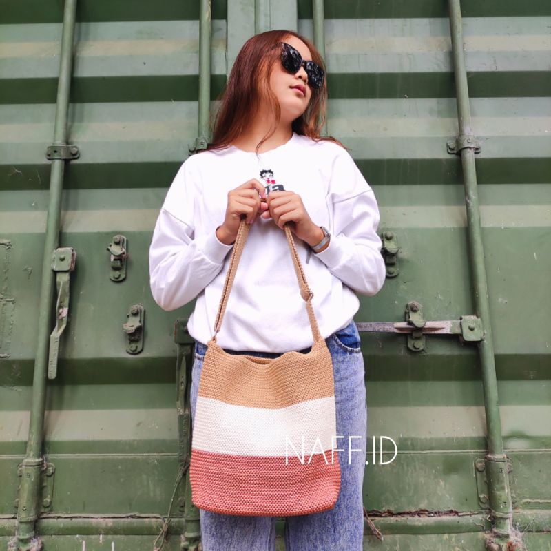 NAFF.ID-&quot;Nagita&quot; Tas Selempang Wanita  Rajut Simple