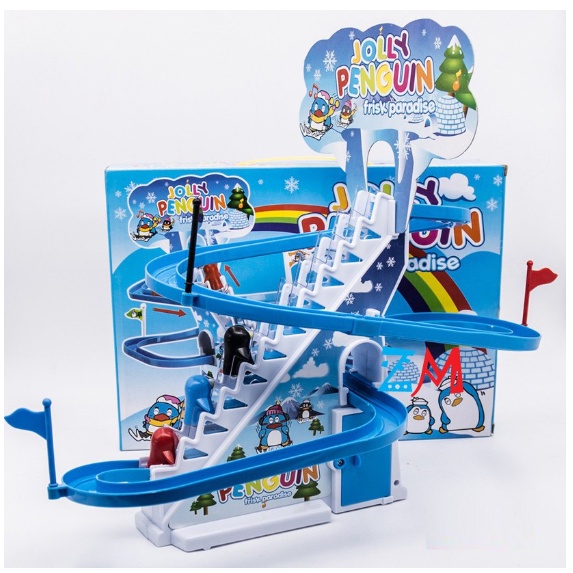 Mainan Anak Laki Laki Murah Mainan Anak Seluncuran Mainan Jolly Pinguin 587-2 - Track Racing Seluncu
