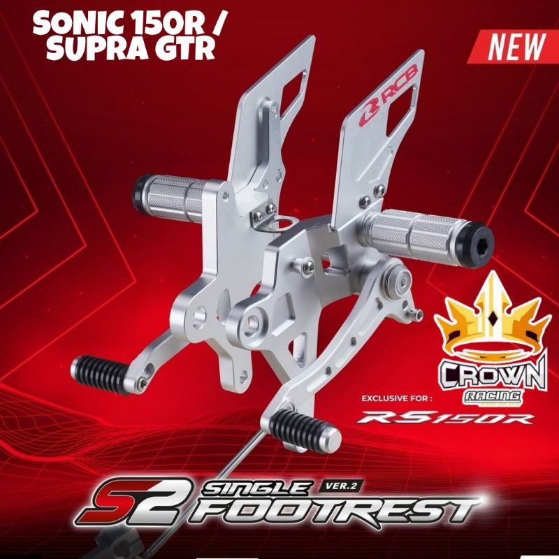 Footstep Footrest Underbone RCB Daily Use CNC Sonic 150R / Supra GTR