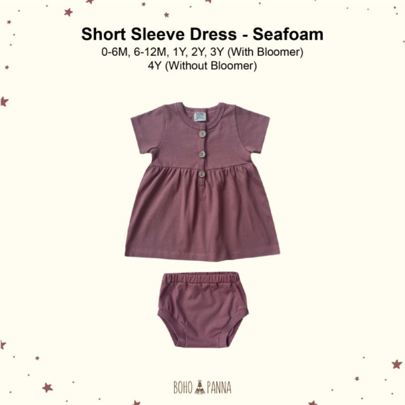SHORTSLEEVES DRESS/ DRESS ANAK BAYI BOHOBABY SURABAYABABY-Rosewood