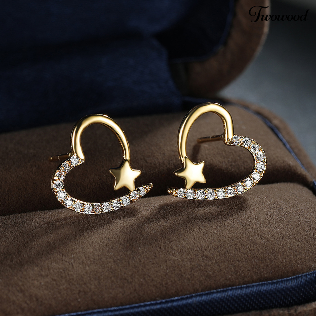 Anting Stud Shiny Anti Karat Untuk Pertunangan