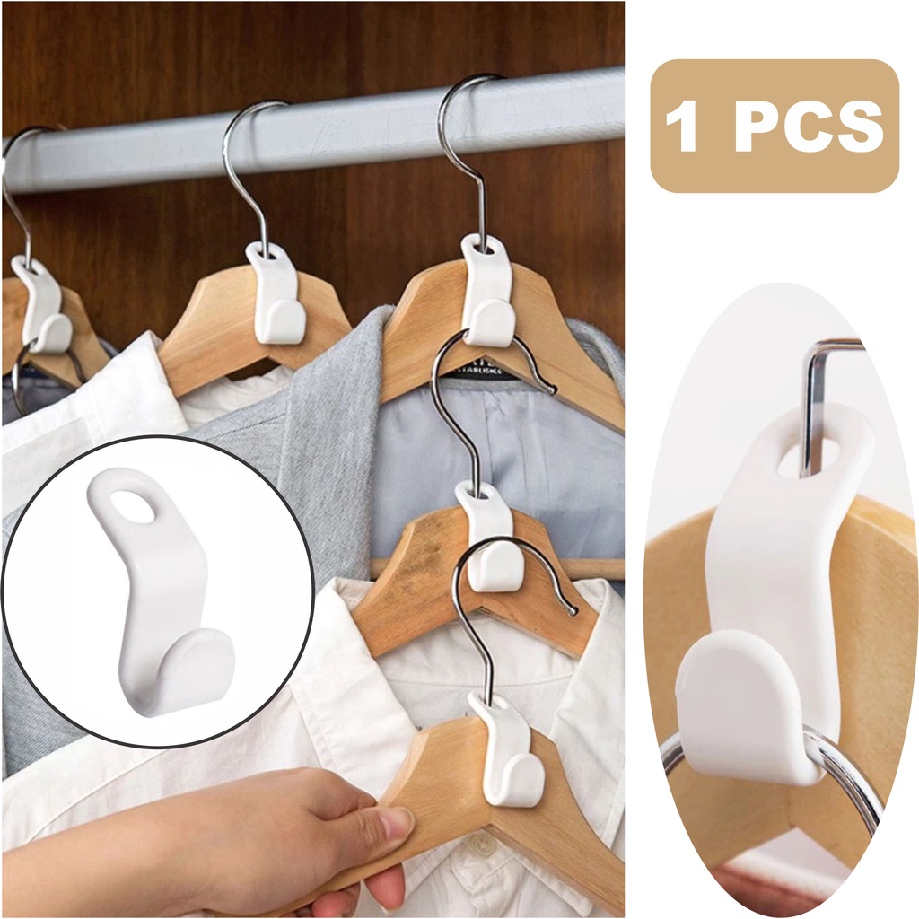 Gantungan baju pakaian Hook Pengait sambungan hanger Kait plastik Clothes Hanger Connector Hooks - 1 pcs