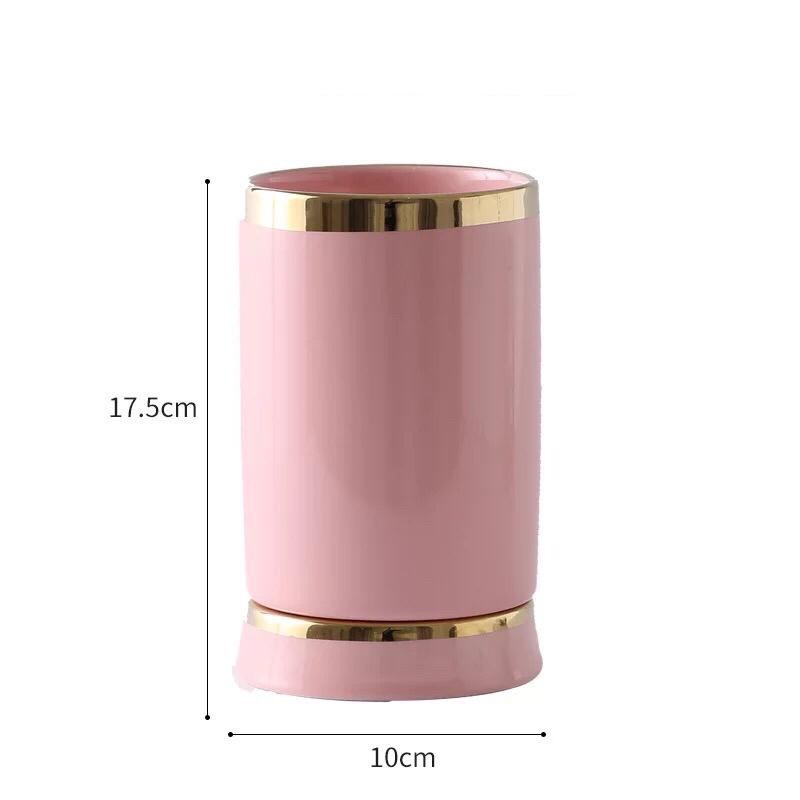 UNIK#TSEN Tempat Sendok Garpu Keramik / Holder Spoon Fork / Tempat Penyimpanan Sendok Garpu Sumpit-UNIK#TSEN PINK