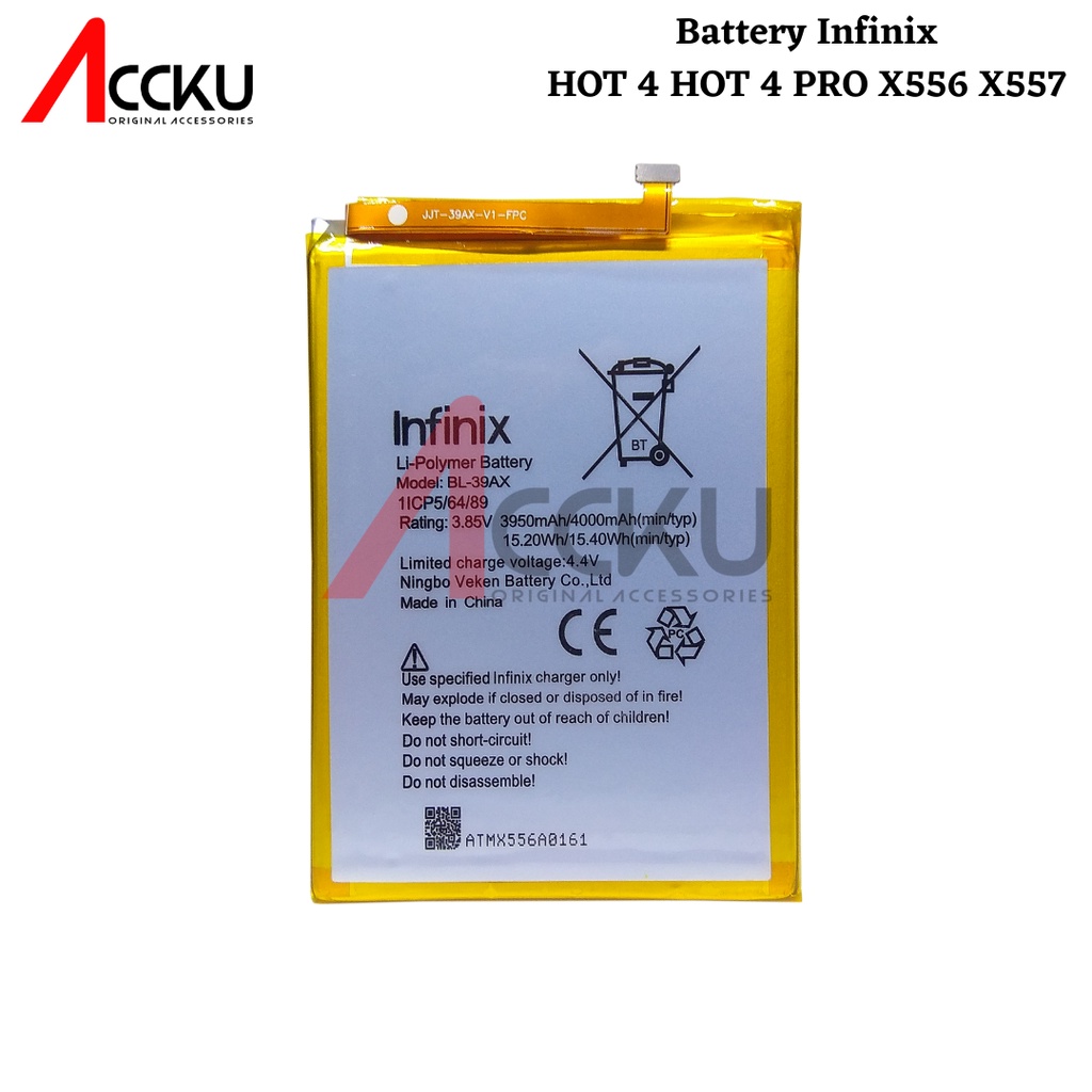 Baterai infinix HOT 4 PRO infinix X556 X557 battery infinix BL-39AX