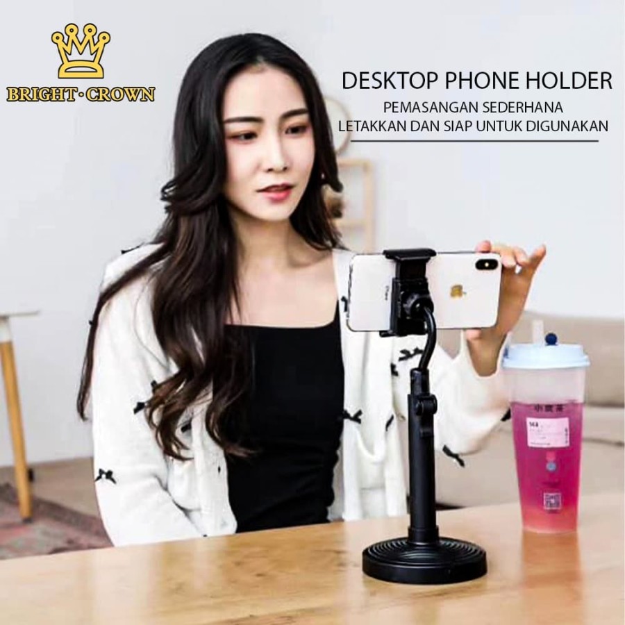 STAND HOLDER HP 360° DERAJAT BISA PUTAR ANTI SLIP ALLOY / HOLDER TEMPAT DUDUK HP TABLET UNIVERSAL