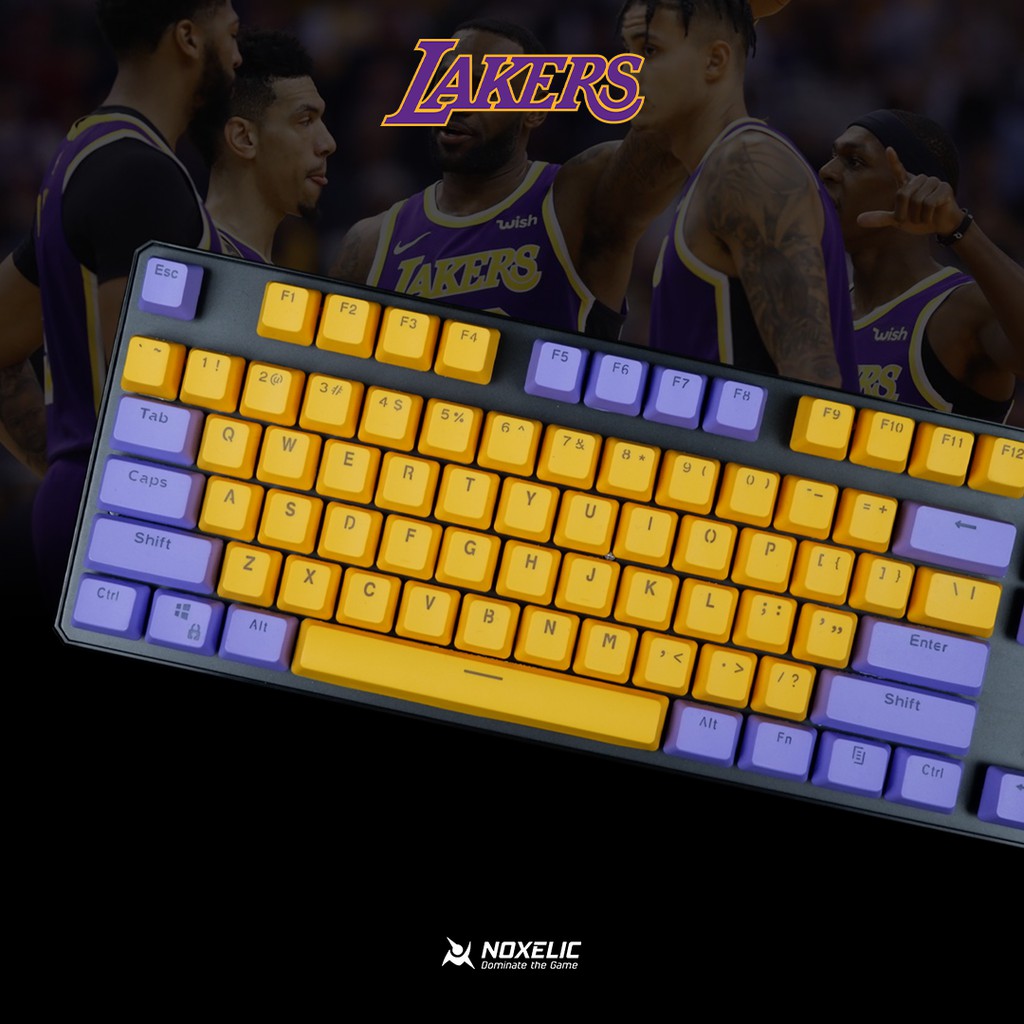 Noxelic Keycaps PBT Lakers - Double Shot 104 Keyset Custom