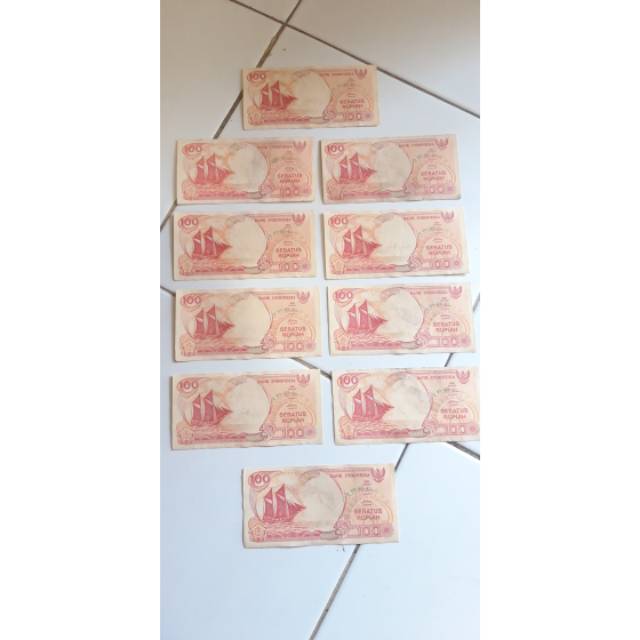 Uang kuno 100 rupiah gambar kapal